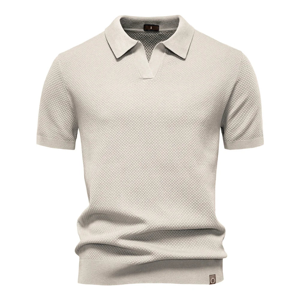 Victus Gebreid Poloshirt