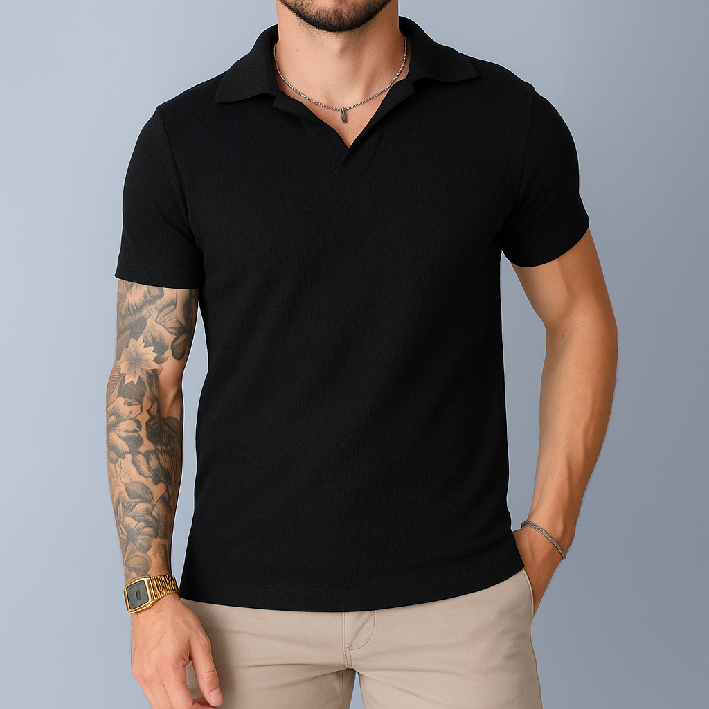 Victus Gebreid Poloshirt